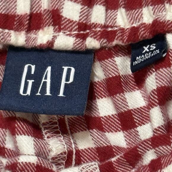 Gap Adult Unisex Softest Cotton Flannel PJ Pants Red White Gingham Plaid XS NEW - Picture 3 of 15